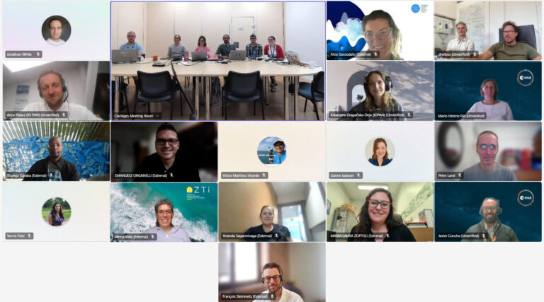 Screenshot of the Kick off meeting with a number of participants on screen