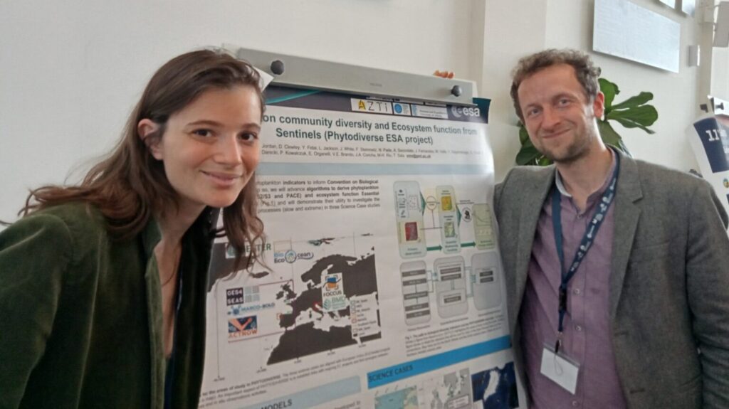 Tosca and artur at the conference with the poster