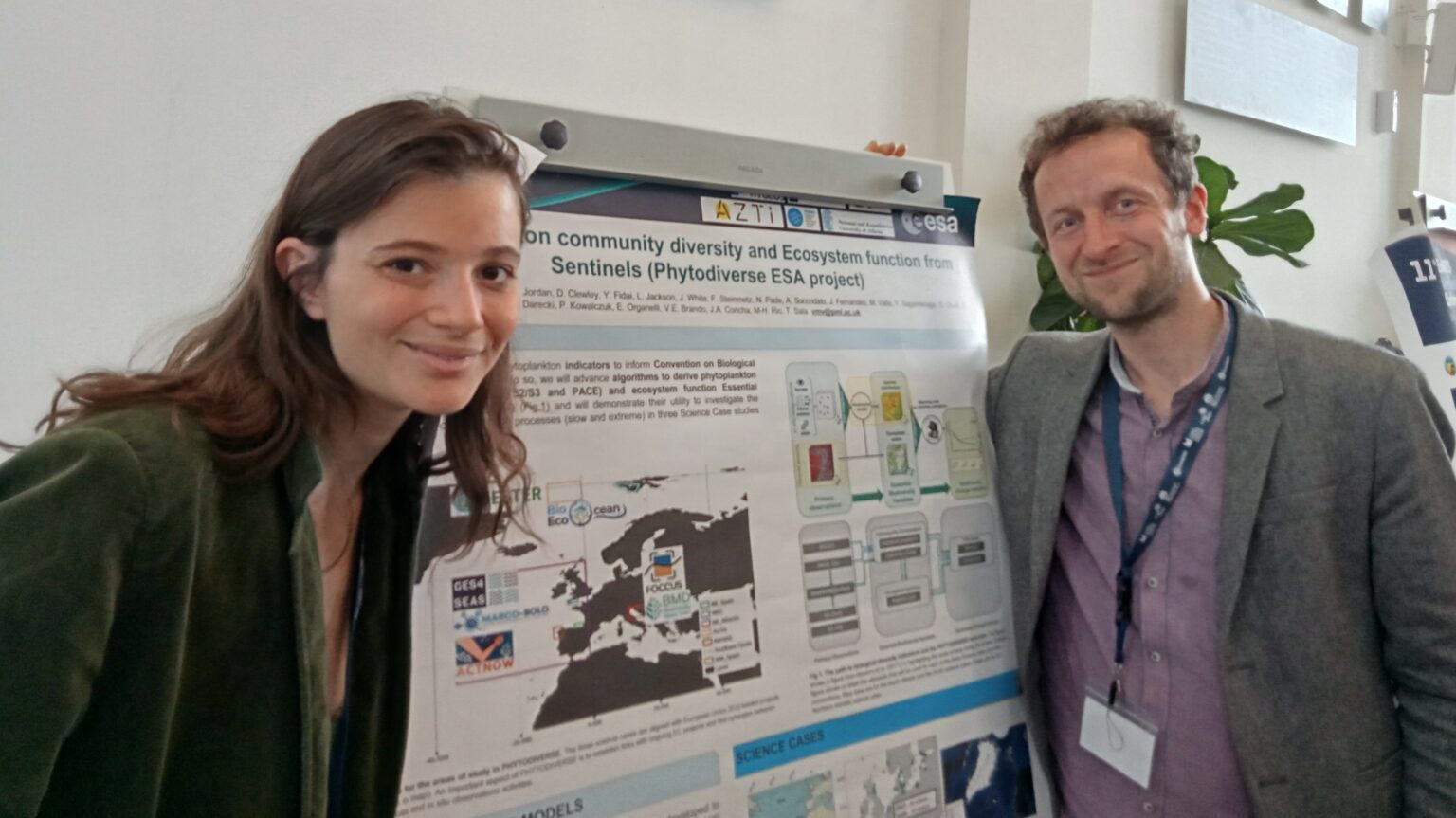 Tosca and artur at the conference with the poster